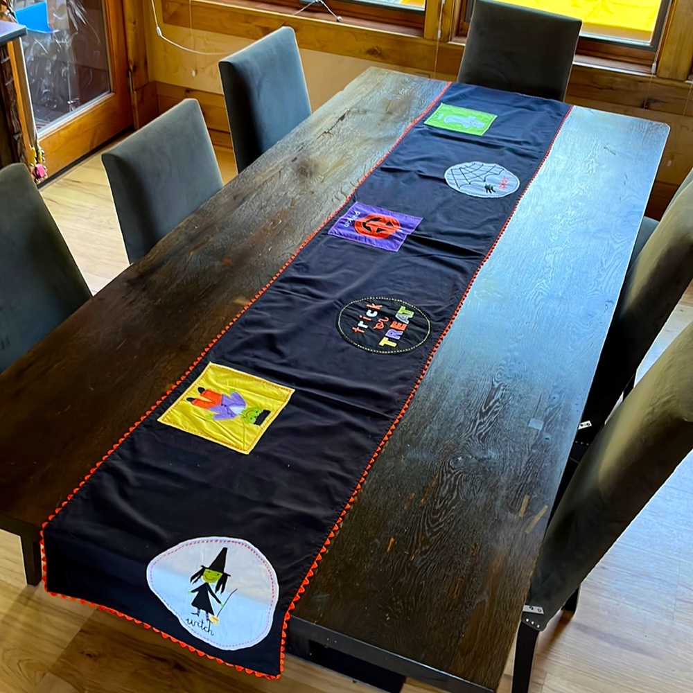 Halloween table runner by Pottery barn